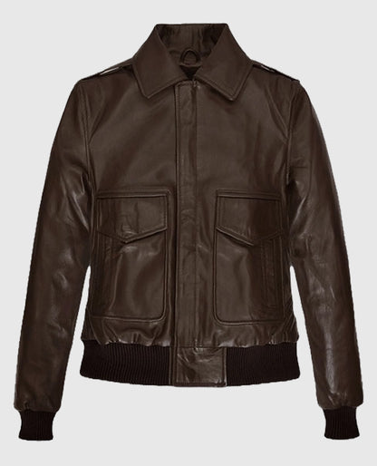 Kendall Jenner Leather Bomber Jacket