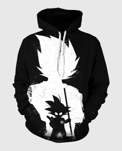 Kid Goku With Adult Goku Hoodie