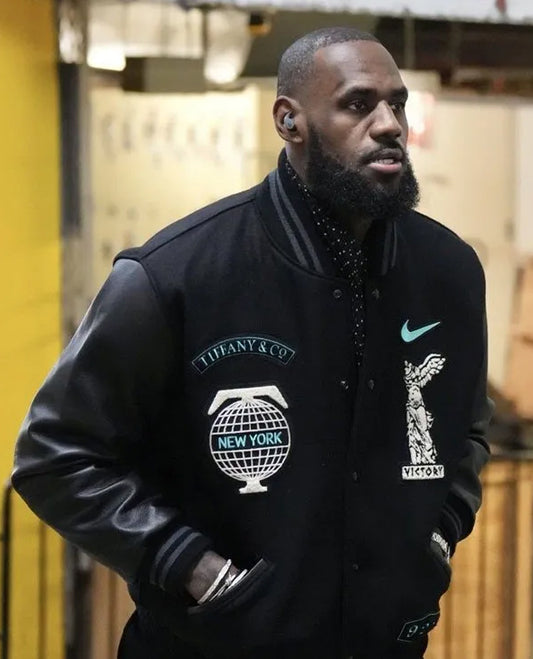 Lebron James Tiffany & Co Black Varsity Jacket