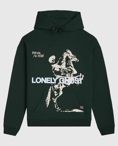 Lonely Ghost Green Pullover Hoodie