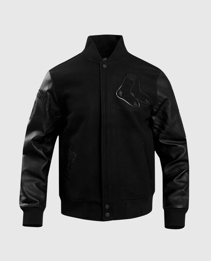 MLB Boston Red Sox Men's Black Varsity Jacket