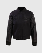 MLB Los Angeles Dodgers Women's Black Varsity Jacket