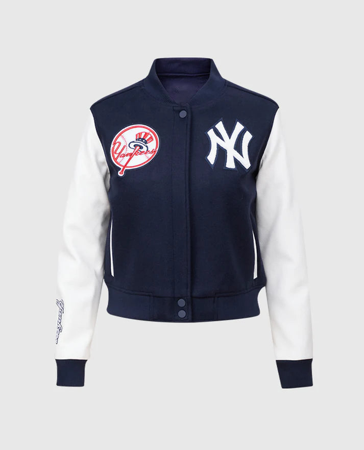 MLB New York Yankees Women's Blue Varsity Jacket