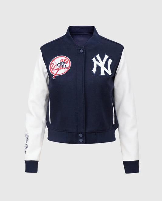 MLB New York Yankees Women's Blue Varsity Jacket
