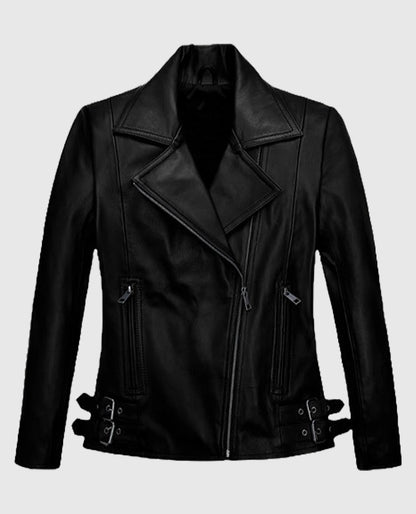 Marion Cotillard Black Leather Jacket