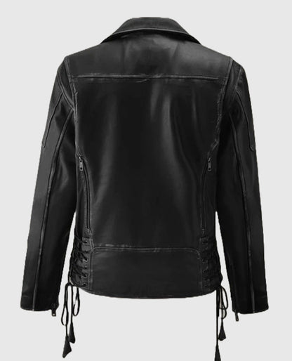 Men's Biker Street Style Black Leather Jacket
