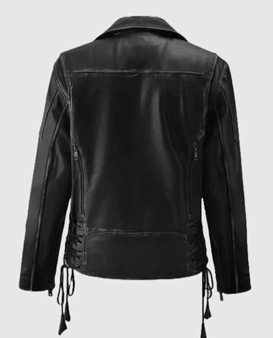 Men's Biker Street Style Black Leather Jacket