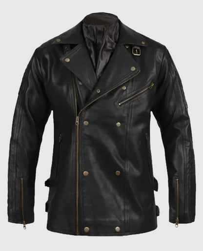 Men's Black Biker Leather Jacket