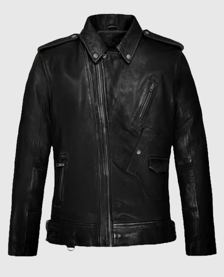 Men's Black Falcon Rider Leather Jacket