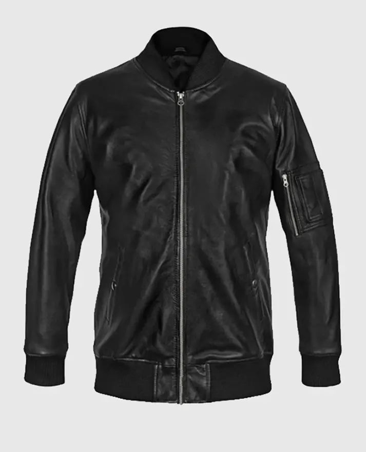 Men's Bomber MA-1 Leather Jacket