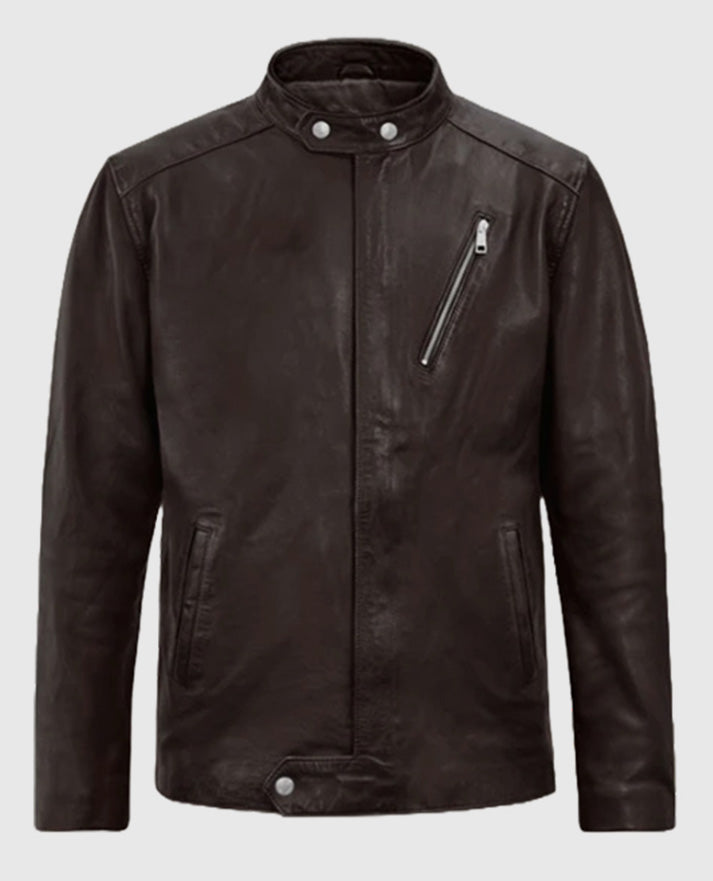 Men's Brown Motorad Biker Leather Jacket