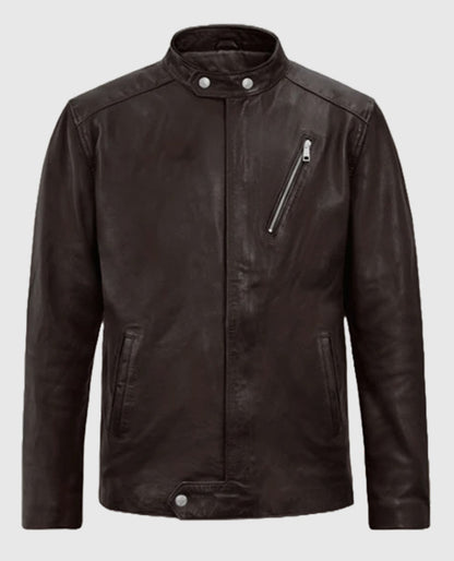 Men's Brown Motorad Biker Leather Jacket