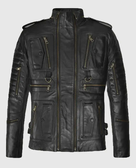 Men's Classic Black Leather Jacket