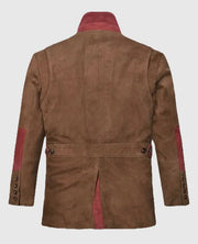 Men's Safari Hickory Suede Leather Blazer 