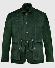 Men's Suede Safari Forest Leather Blazer