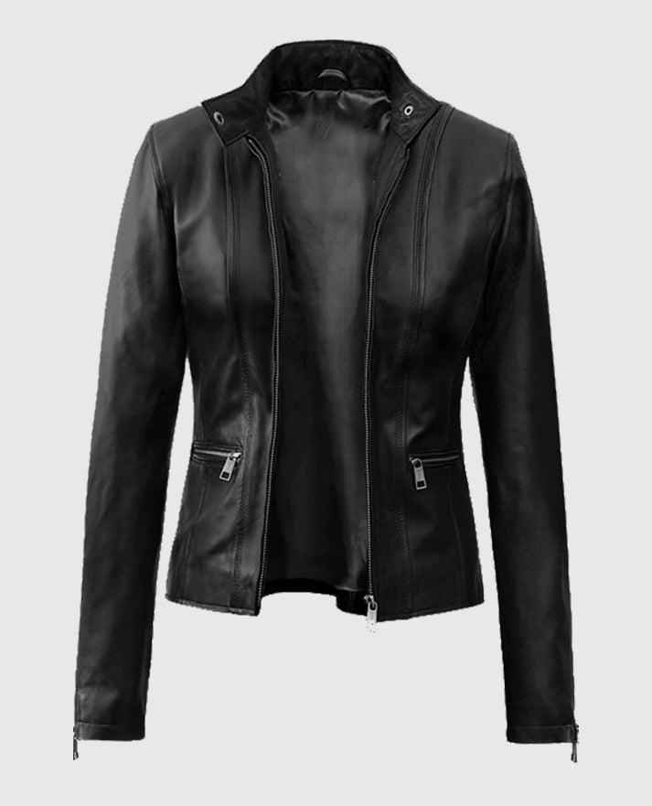 Mila Kunis Black Leather Jacket