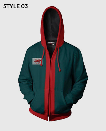 Miles Morales Spider Verse Green Hoodie