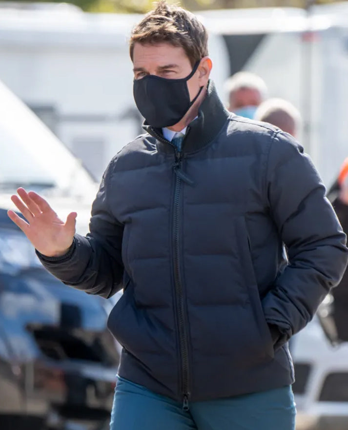 Mission Impossible 7 2023 Tom Cruise Black Puffer Jacket