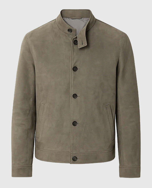 Mission Impossible Rogue Nation Jeremy Renner Suede Gray Jacket