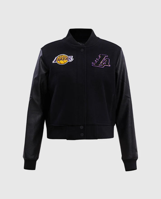 NBA Los Angeles Lakers Women's Black Varsity Jacket