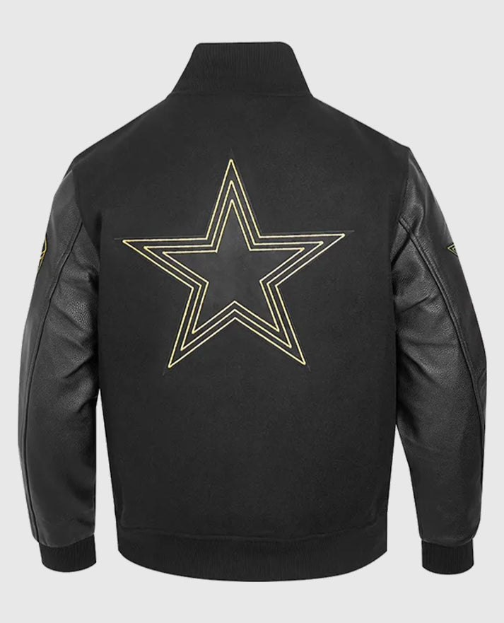 NFL Dallas Cowboys Full-Zip Black Varsity Jacket