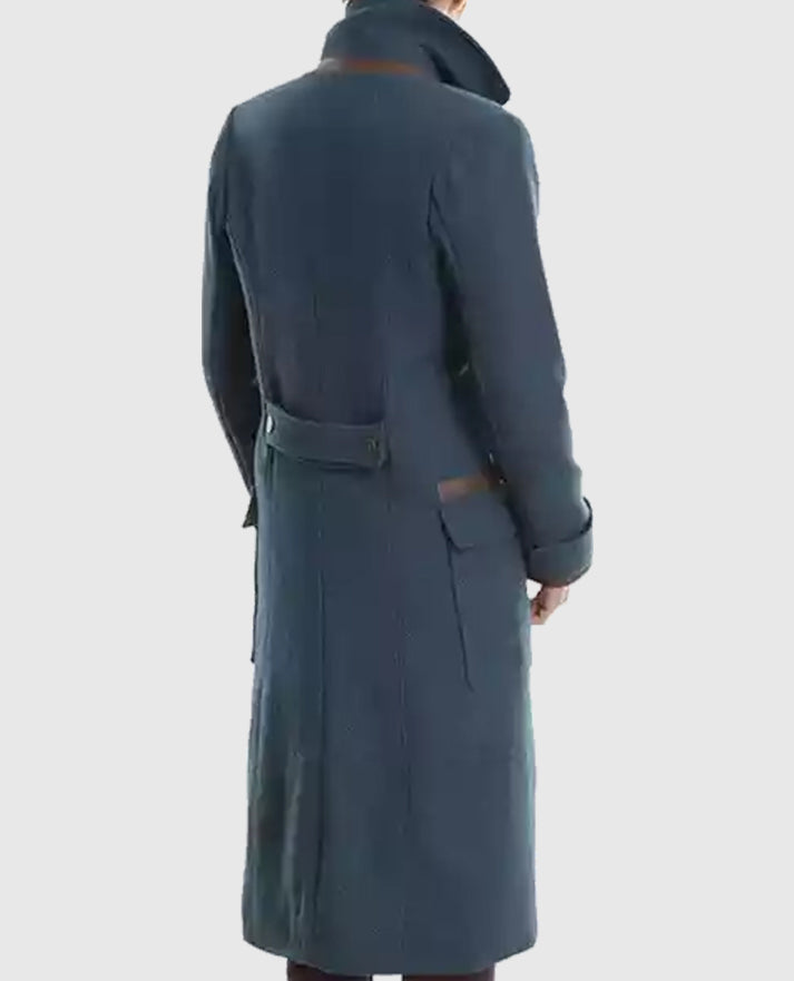 Newt Scamander Fantastic Beasts Blue Wool Coat
