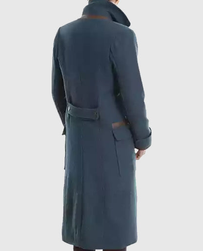 Newt Scamander Fantastic Beasts Blue Wool Coat