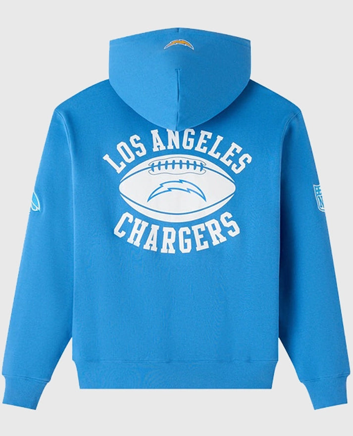 OVO 2025 Los Angeles Chargers Waffle Lined Zipper Hoodie