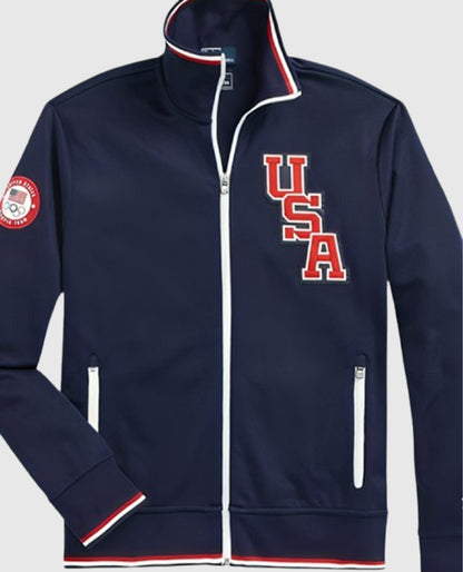 Olympics Team USA Track Blue Jacket