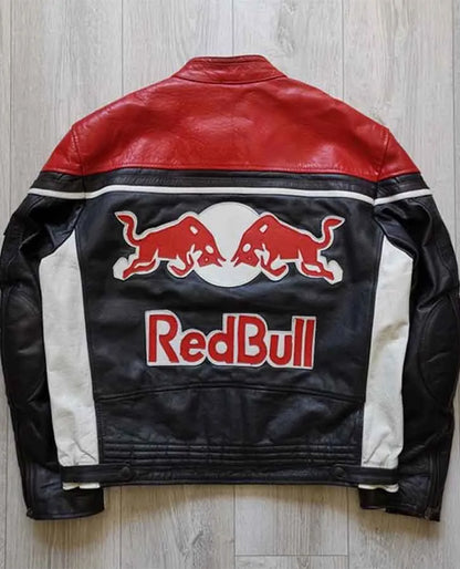 RED BULL Leather Racing  Jacket