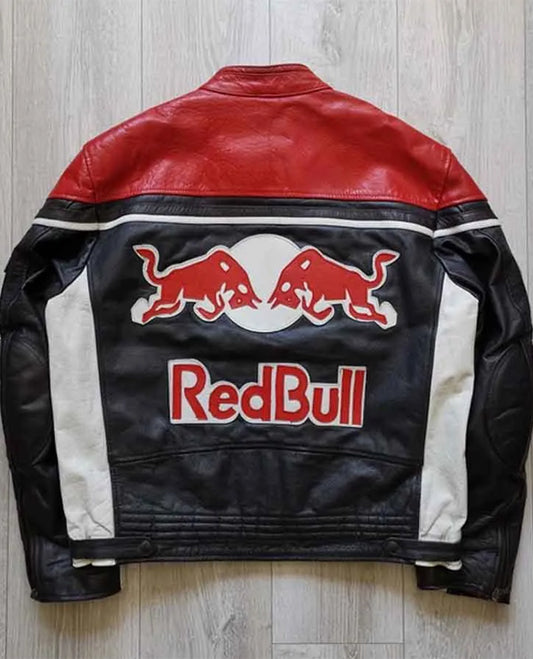 RED BULL Leather Racing  Jacket