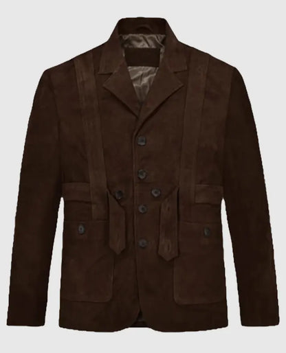 Safari Dune Suede Leather Blazer For Men