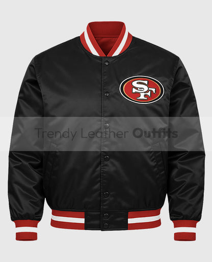 San Francisco 49ers Black Varsity Jacket