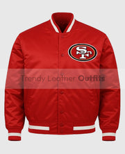 San Francisco 49ers Red Varsity Jacket
