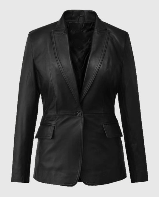 Scarlett Johansson The Winter Soldier Leather Blazer