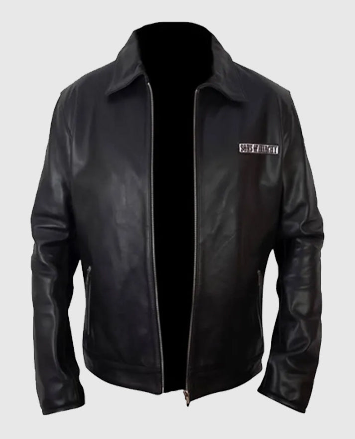 Sons Of Anarchy Black Biker Leather Jacket