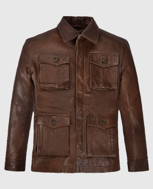 Supernatural Season 7 Dean Winchester Brown Leather Jacket