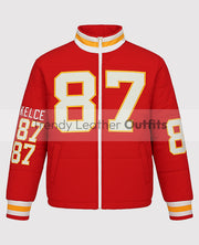 Taylor Swift Kelce 87 Red Puffer Jacket