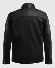 Thunder Storm Black Leather Biker Jacket For Men