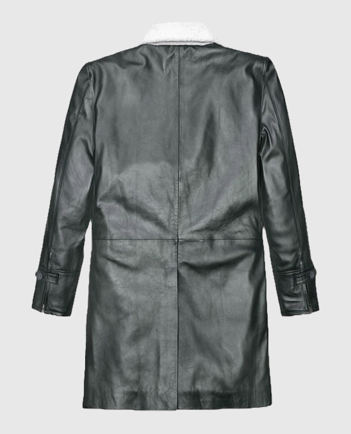  Tom Hardy Metallic Lurex Gray Trench Coat