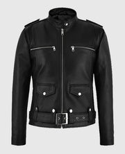 Women's Chic Rider Black Leather Jacket
