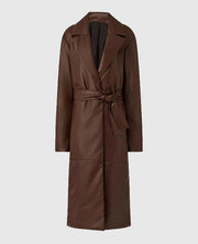 Women's Vintage 90s Leather Long Coat
