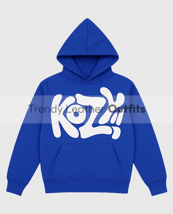 Y2K Kozy Blue Pullover Hoodie