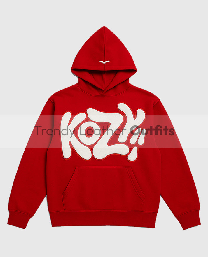 Y2K Kozy Red Pullover Hoodie