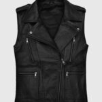 Men's Crocodile Pattern Biker Leather Vest