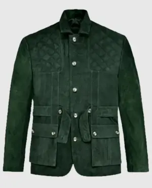 Men's Suede Safari Forest Leather Blazer