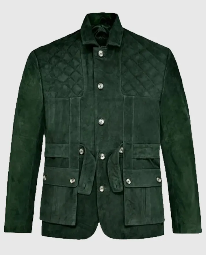 Men's Suede Safari Forest Leather Blazer