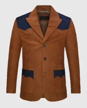 Men's Western Suede Leather Blazer