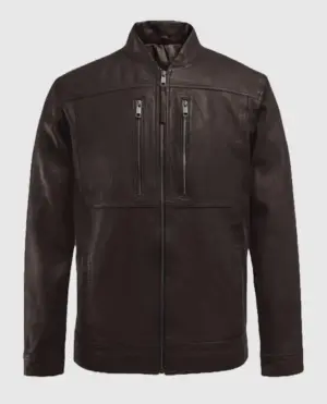 Men's Brown Thunder Storm Biker Leather Jacket